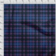 thumbnail image 3 of oneOone Polyester Lycra Navy Blue Fabric Madras Check Sewing Material Print Fabric By The Yard 56 Inch Wide, 3 of 4