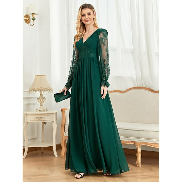 Wedding Dress Wedding Guest Dresses for Women Long-Sleeved Evening