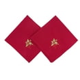 thumbnail image 1 of Embroidered Holly Christmas Tree Holiday Decorative Cloth Napkin (Red Napkin 20"x20"-Set of 4), 1 of 5