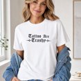 thumbnail image 3 of Jollimate Tattoo Are Trashy Gothic Graphic T-Shirt, Sarcastic Humor Women's Shirt, 3 of 6
