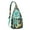 Greenish-blue-7, variant on Classic Paisley Sling Bag - Elegant Floral Pattern Crossbody Backpack (Boho Retro Inspired)