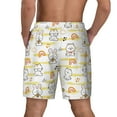 thumbnail image 2 of Rocae Rabbit And Milk Tea for Men's Swim Trunks Quick Dry With Two Side Pockets and One Lined Patch PocketMedium, 2 of 9