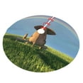 thumbnail image 2 of Kll 48" Christmas Tree Skirt Elephant Dog Sitting Under The Rainbow Xmas Tree Skirts Mat For New Year Xmas Holiday Party Indoor Outdoor Home Decoration, 2 of 9