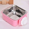 thumbnail image 4 of Dog Bowl, Stainless Steel Removable Hanging Food Water Bowl,Pet Cage BowlspinkL, 4 of 8
