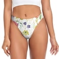thumbnail image 1 of Balery Wildflowers Tangas de Algodón para Mujer con Estampado – Ropa Interior Sexy, Transpirable, G-string-XX-Large, 1 of 6
