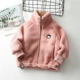 thumbnail image 2 of ZQUUVOU Toddler Boys Girls Winter Hooded Fleece Sherpa Lined Jacket Kid's Zip Up Sweatshirt Warm Outerwear Coat Pink, 2 of 3