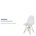 thumbnail image 5 of Flash Furniture 2 Pack Elon Series Ghost Chair with Gold Metal Base, 5 of 14