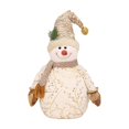thumbnail image 2 of KIHOUT Christmas Winter Decorations, Snowman Plush Doll Ornaments, Handmade White & Gold Snowman Figurines Christmas Tree Ornaments for Xmas Party Festival Home Indoor Table Gift, 2 of 6