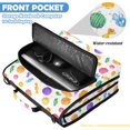thumbnail image 6 of Zipper Binder with Shoulder Strap 2 inch 3 Ring Waterproof File Folder Organizer Bag 500 Sheet Cartoon Candy Pattern, 6 of 8