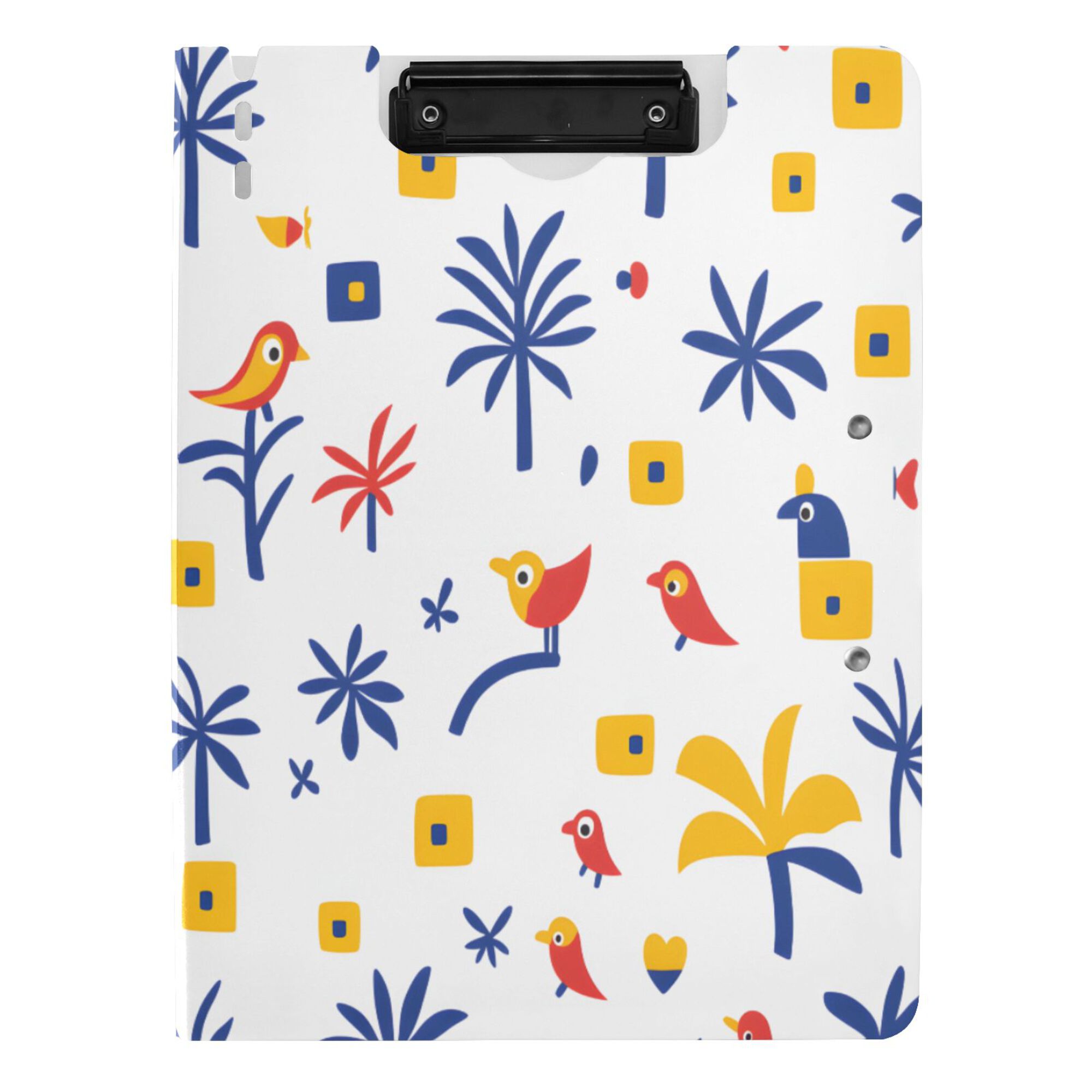 FORMRS A4 Clipboard Folder with Pen Holder Horizontal Foldable School Office Binder, Tropical Rhythm