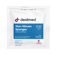 thumbnail image 4 of Dealmed 4’’ x 4’’ Non-Woven Sponges, (2) Individually Wrapped 4-Ply Post-Op Gauzes for Wounds, First Aid, & Dialysis Facilities, 25/Box (Pack of 1), 4 of 7