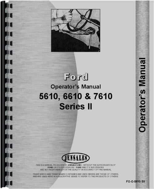 Ford 6610 Tractor Operators Manual - Walmart.com - Walmart.com