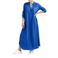 thumbnail image 1 of Vestido largo tipo caftán liso para mujer: vestido informal oversize de manga larga, lavable a máquina, apto para todas las estaciones, tallas S-XXXXXL, estilo versátil, 1 of 6