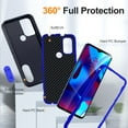 thumbnail image 2 of Dteck for Motorola Moto G Play 2023 Case (Not for 2022 Version), Heavy Duty Shockproof Hybrid Rugged Protective Case Cover for Moto G Play 2023,Darkblue+Royalblue, 2 of 8