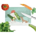 thumbnail image 2 of Red Dachshund Snowman Christmas Glass Cutting Board Large, 2 of 2