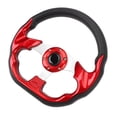 thumbnail image 1 of Car Steering Wheel, 13in PU Stylish Look Impact Proof Enhanced Grip Easy Installation Racing Steering Wheel with Aluminum Frame, for Universal Modification, 1 of 7