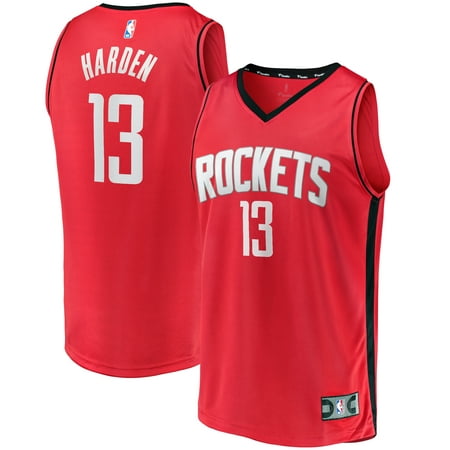 Youth Fanatics Branded James Harden Red Houston Rockets Fast Break Player Replica Jersey - Icon Edition