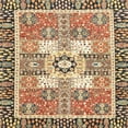 thumbnail image 1 of Ahgly Company Indoor Square Abstract Dark Sienna Brown Abstract Area Rugs, 6' Square, 1 of 6