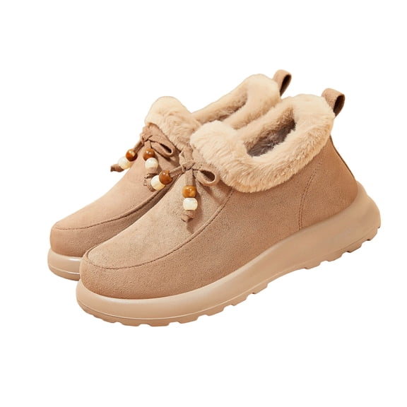 Npasoilc Snow Boots for Women,Winter Boots,Ankle Boots and Fluff Boots With Fleece,Fur Lined Short Boots