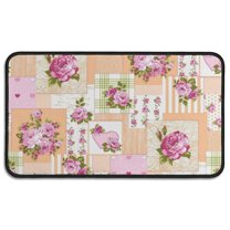 Pioneer Flower Floral Print Pattern Door Rugs,Washable Non Slip Door Mats Indoor,Decorative Door Mats,Entry Mat Indoor for Entrance,Bedroom,Kitchen,Bathroom,30"x17"