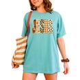 thumbnail image 2 of Jesus Shirt for Women Floral Leopard Christian Easter Graphic Tee, Seafoam Shirt, S, 2 of 8