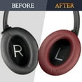 thumbnail image 5 of SOULWIT Earpads Replacement for Bose QuietComfort 45 (QC45)/QuietComfort SE (QC SE)/New Quiet Comfort Wireless Over-Ear Headphones, Ear Pads Cushions with Softer Protein Leather - Burgundy, 5 of 6