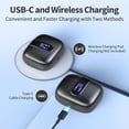 thumbnail image 3 of Auriculares Bluetooth Auriculares inalámbricos verdaderos Reproducción LED Pantalla de alimentación Auriculares con estuche de carga inalámbrica IPX5 Auriculares internos impermeables con mi, 3 of 5