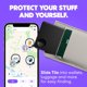 thumbnail image 2 of Localizador Bluetooth para billeteras y equipaje, rastreador de artículos compatible con iOS y Android, alerta SOS, integración con Life360, diseño ultra delgado (1 unidad), 2 of 7