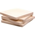 thumbnail image 3 of (2 pack) Plaid Unpainted Wood Surface, Square Coasters Set, 4 Piece, 4" x 4", 3 of 6