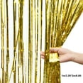 thumbnail image 2 of Tebru Rideau en Feuille pour Porte Rideau en Feuille de Noël Rideau à Franges en Feuille Toile de Fond Photo Rideaux de Porte pour Décoration de Fête de Noël et d'Anniversaire, 2 of 6