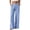 Blue, variant on Women's Pinstripe Striped Dressy Pants High Waist Wide Leg Business Work Pants Casual Loose Slacks Trousers with Pockets