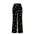 thumbnail image 6 of Domzest Womens Halloween Pajama Pants Halloween Graphic Wide Leg Pj Bottoms Drawstring Elastic Waisted Cute Sleepwear Green XXL, 6 of 6