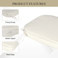thumbnail image 6 of BPS 21" x 21" Outdoor Dining Chair Cushion, Water Resistant Patio Seat Cushion Pads with Ties, Set of 4 - Ivory White, 6 of 9