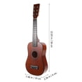 thumbnail image 4 of OUNONA 1Pack Coffee Wood Guitar Toy Kids Instruments Home Decoration Oval Shape, 4 of 5
