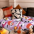 thumbnail image 2 of Halloween Throw Blanket with Cute Gothic Ghost Dogs, Soft Fleece & Flannel Blanket for Women, Spooky Goth Gift for Home, Living Room, Couch, Bed, Chair, or Dorm Decor, 50" x 60", 2 of 6