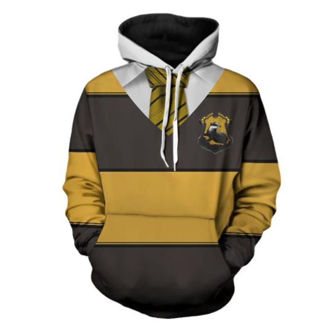 Disfraz de harrypotter para niños y adultos, Sudadera con capucha de Gryffindor Slytherin Ron, accesorios novedosos, Hufflepuff Ravenclaw