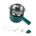 thumbnail image 2 of Olla eléctrica compacta de 1,8 l con protección contra sobrecalentamiento y hervido . Olla eléctrica para cocinar fideos, huevos y shabu shabu. verde con, 2 of 8