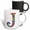Multicolor, variant on 3drose, Colorful Monogram Letter J, 11oz Two-tone Green Mug