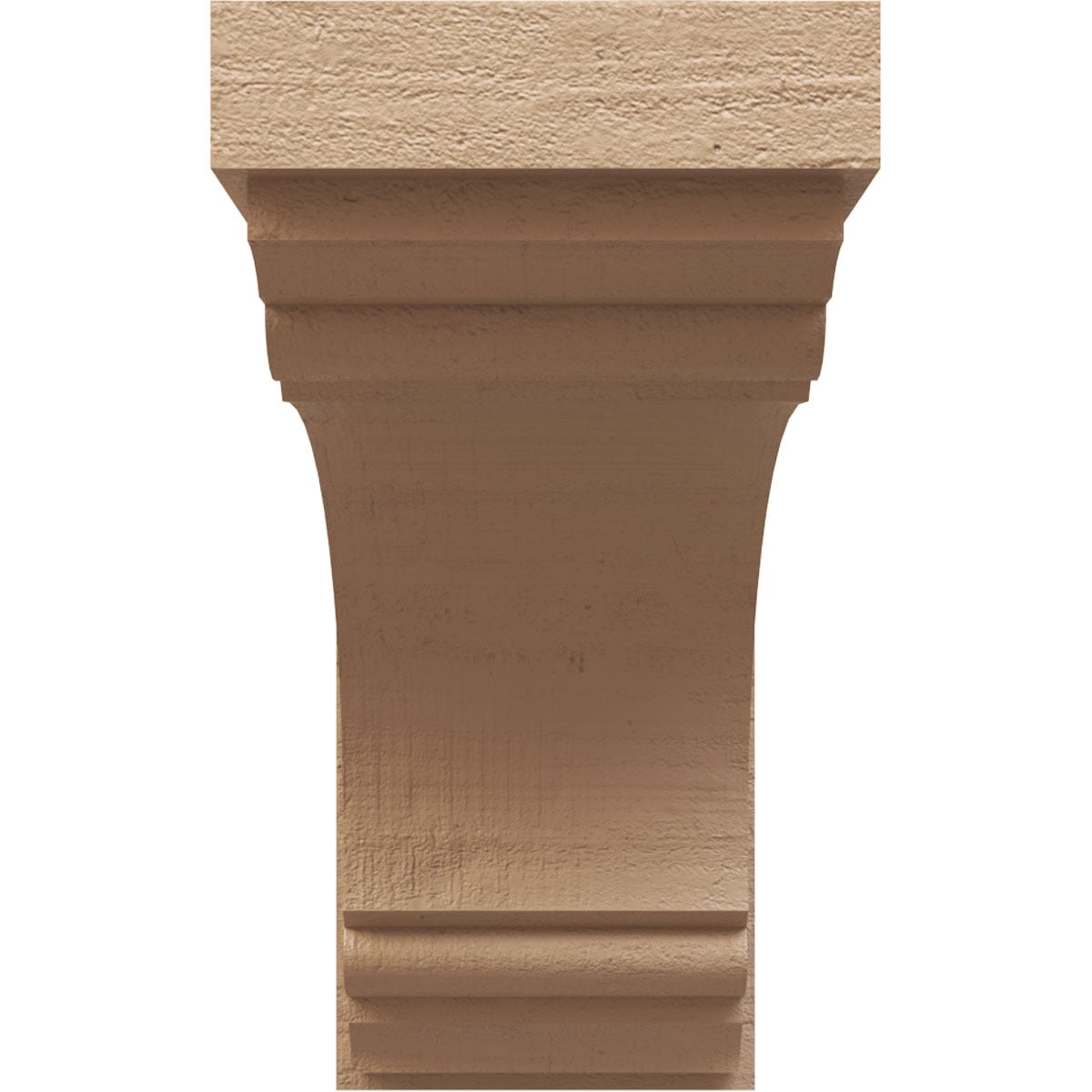 11"W x 33"D x 22"H Classic Warren Rough Cedar Woodgrain TimberThane Corbel, Primed Tan