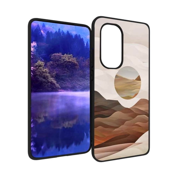 Abstract-landscape-5 Phone Case, Degined for Motorola Moto Edge 2022 Case Men Women, Flexible Silicone Shockproof Case for Motorola Moto Edge 2022