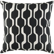 Haylie Modern Trellis Black Down or Poly Filled Throw Pillow 18 inch