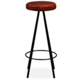 thumbnail image 2 of vidaXL Bar Stools 2 pcs Real Leather, 2 of 5