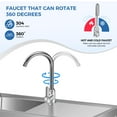 thumbnail image 7 of AOILE Stainless Steel Utility Sink with Faucet, Freestanding Double Bowl Sink with Hot & Cold Water Pipes & Storage Shelf, for Restaurant, Kitchen, Garage, Laundry, Outdoor, 7 of 7