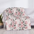 thumbnail image 3 of Rateoe Rose Flowers Pattern Flannel Throw Blanket, Ultra-soft Blanket for Bed, Couch, Car, Hypoallergenic Anti-pilling blanket-80"x60"(Horizontal), 3 of 6