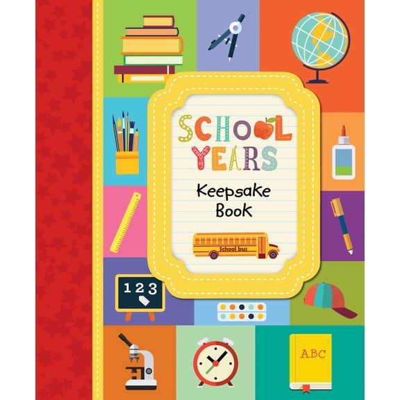 Pre-Owned School Years Keepsake Book (Photo Frame Cover): Kindergarten Through 8th Grade with Fill-In Prompts & Photo Spaces Memory Book Gift for Kids, Students (Hardcover) 1680225146 9781680225143