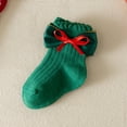thumbnail image 2 of Girls Socks Autumn Toddler Cute Bow Crew Soft Kids Christmas Sock Soft Cotton Floor Socks, 2 of 4