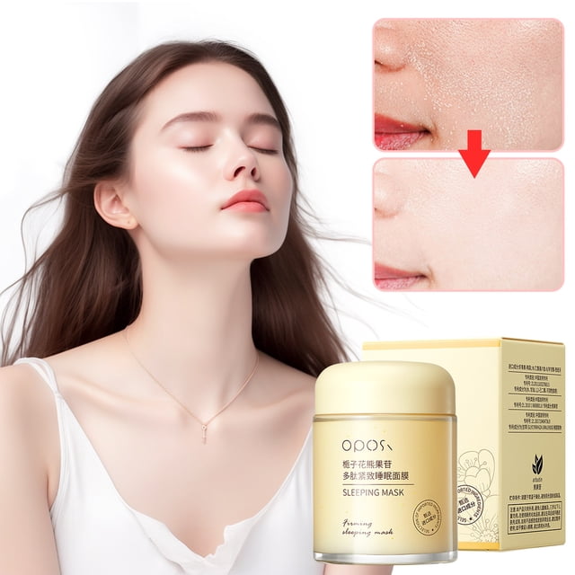 Gardenia Peptide Mascarilla Facial Reafirmante para Dormir con Aplicador - Tratamiento Hidratante Nocturno sin Enjuague para Piel Seca - Mascarilla Crema de Noche Antienvejecimiento Ligera para la