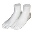 thumbnail image 1 of Sonducket Maniquí de PVC Pies adultos de tobillo Pie izquierdo y derecho para anillos de dedo del pie Ropa, zapatos y accesorios Miscelánea Blanco, 1 of 1