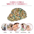 thumbnail image 7 of Yiaed Doodle Owls Print Reusable Shower Cap & Bath Cap & Lined, Oversized Waterproof Shower Caps Designed for all Hair Lengths, 7 of 7