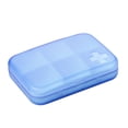 thumbnail image 1 of Portable Pill Box Simple 6 Grid Medicine Storage Holder for Home Travel Office (Blue), 1 of 8